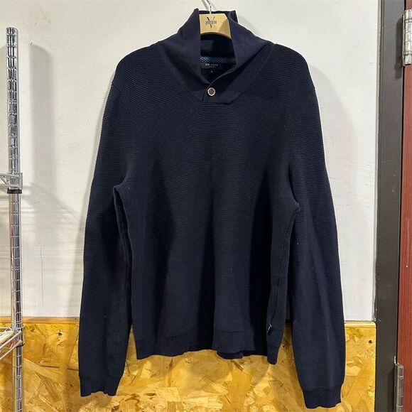 Ted Baker London Other - Ted Baker Men's Size 6 Blue Shawl Neck Button Sweater Long Sleeve Casual